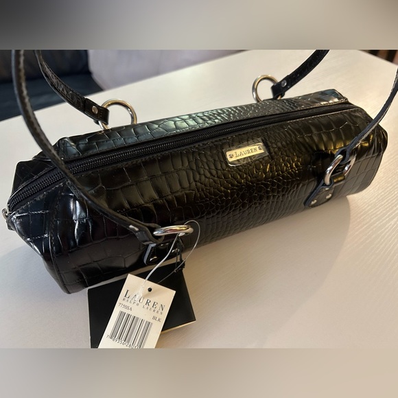 Ralph Lauren Handbags - NWT Ralph Lauren black crocodile textured purse